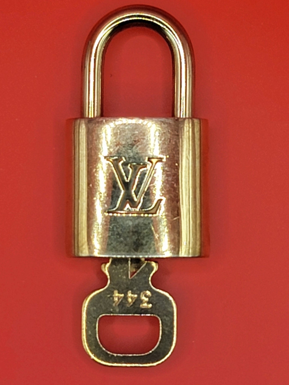 Louis Vuitton Paris Made in France Brass Padlock with Key Set No. 344